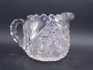 Small Beautiful Elegant Crystal Glass Creamer Vintage