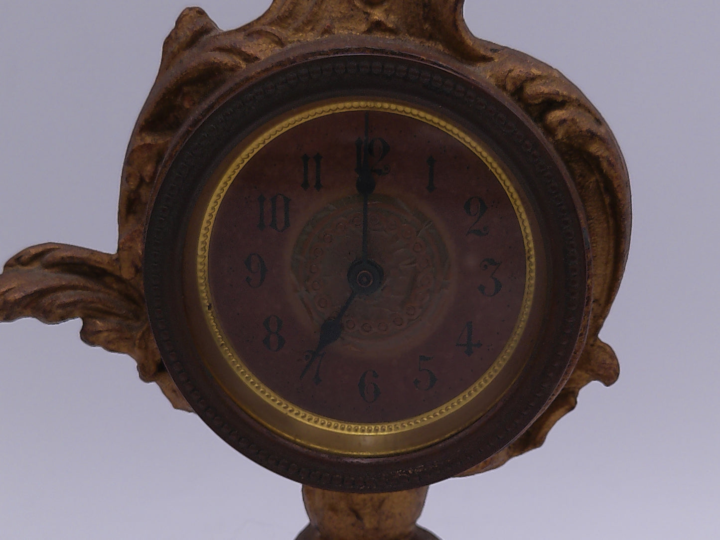Art Nouveau Clock Gilt Gold Bronze Vintage small deer on base