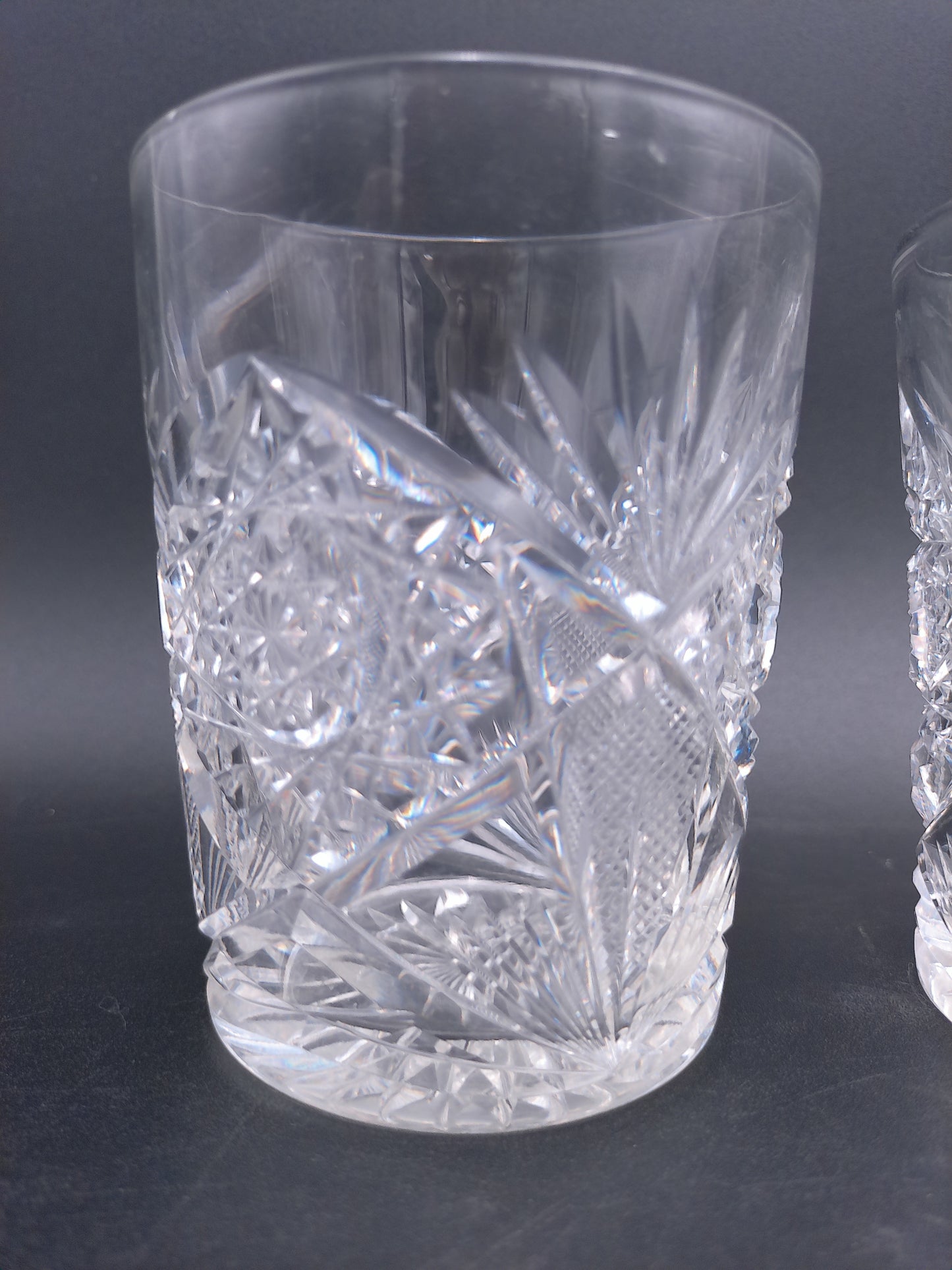 Crystal Cut old Fashion Wiskey Glasses Set of 4 Beautiful
