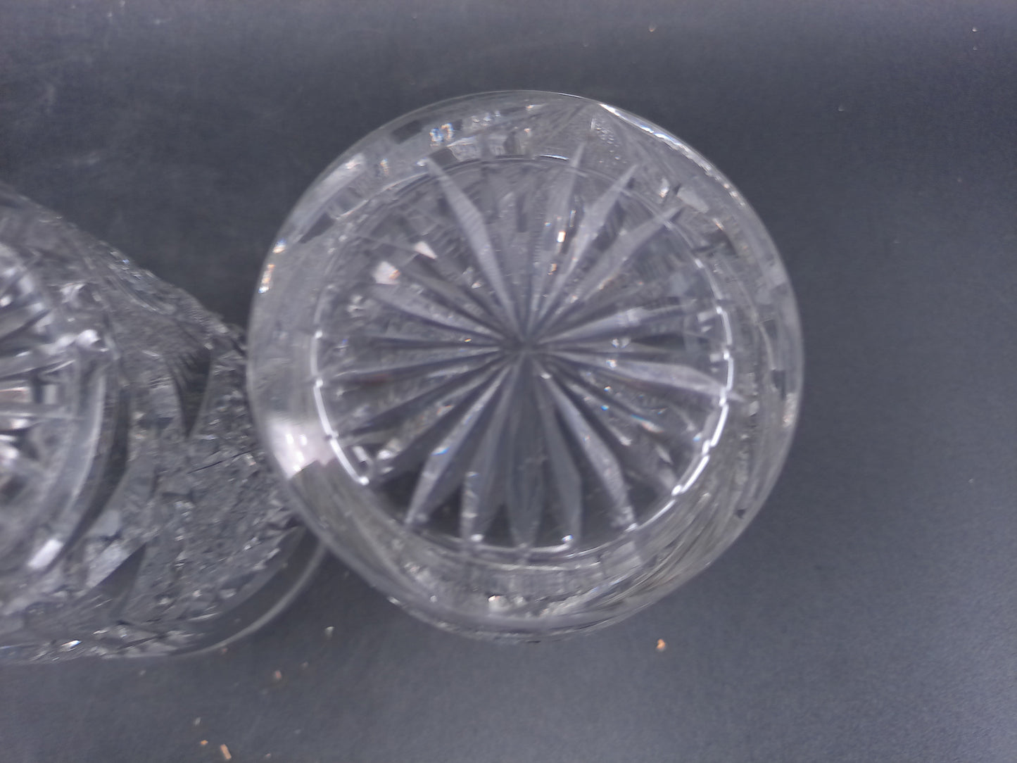 Crystal Cut old Fashion Wiskey Glasses Set of 4 Beautiful