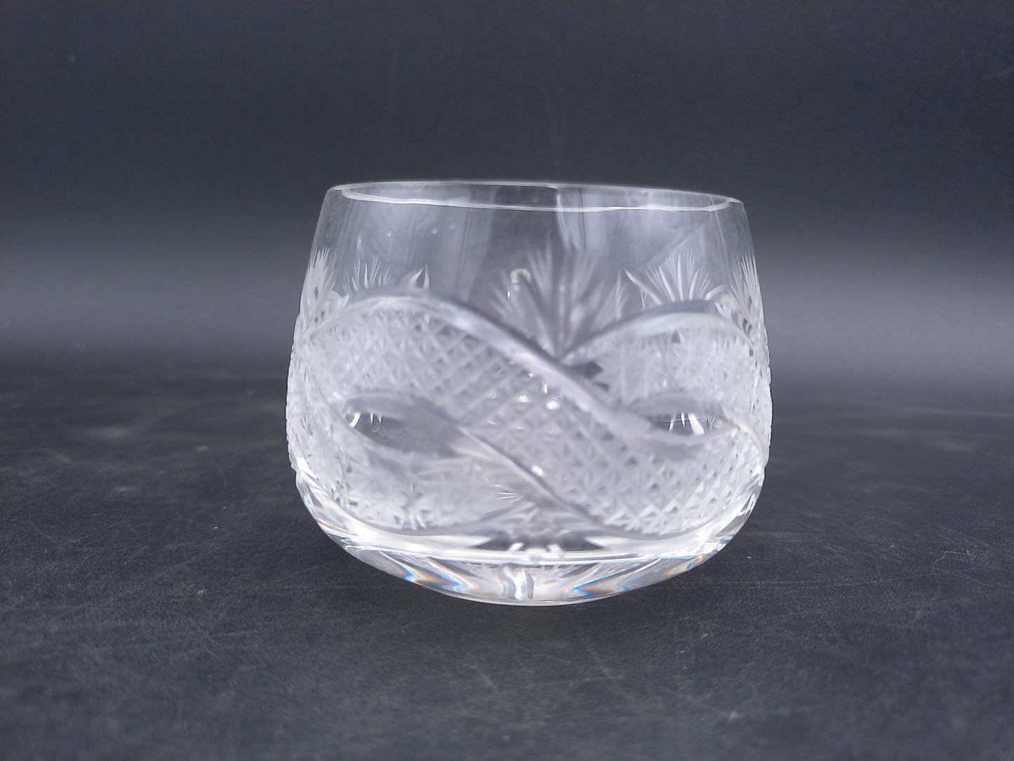 Crystal Cut Punch Drink Glasses Set of 5 Vintage