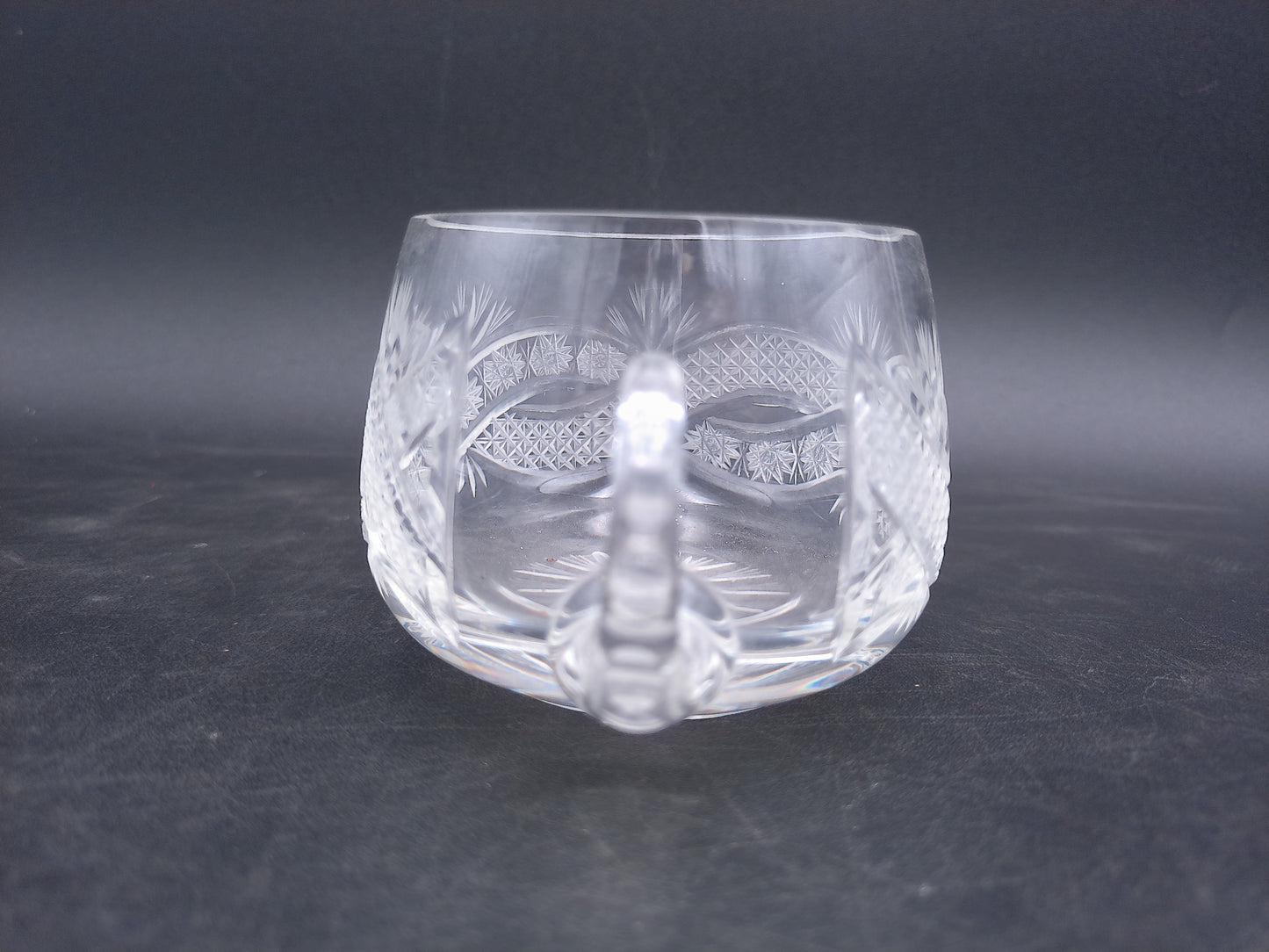 Crystal Cut Punch Drink Glasses Set of 5 Vintage