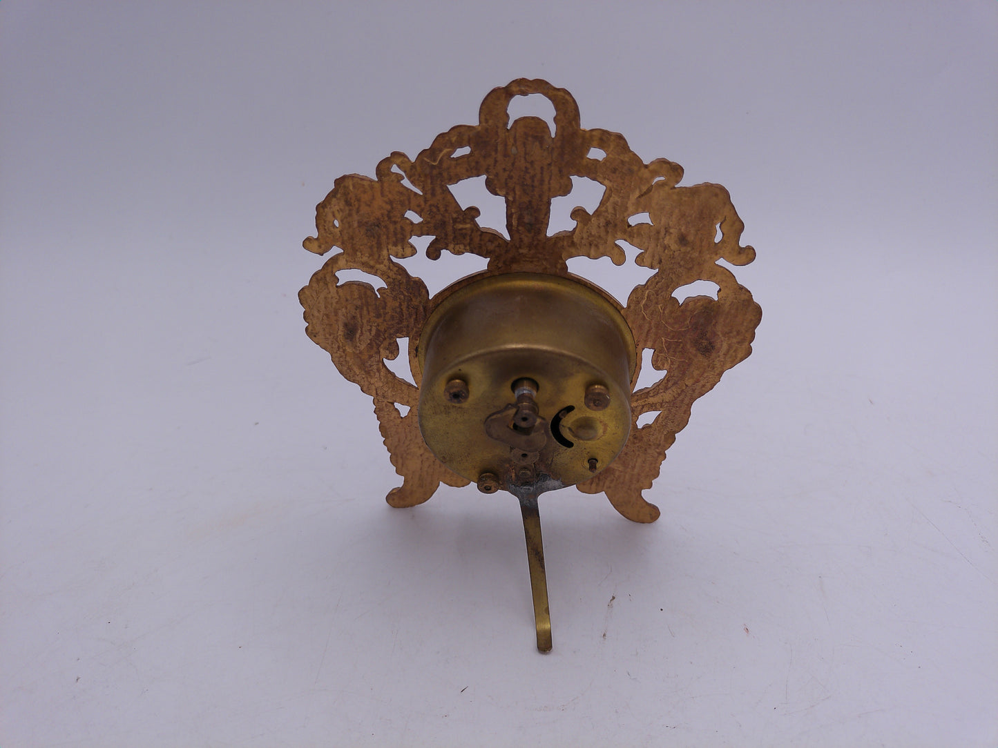 New Haven Clock Co. with Gold Brass Stand and Angels Cherubim