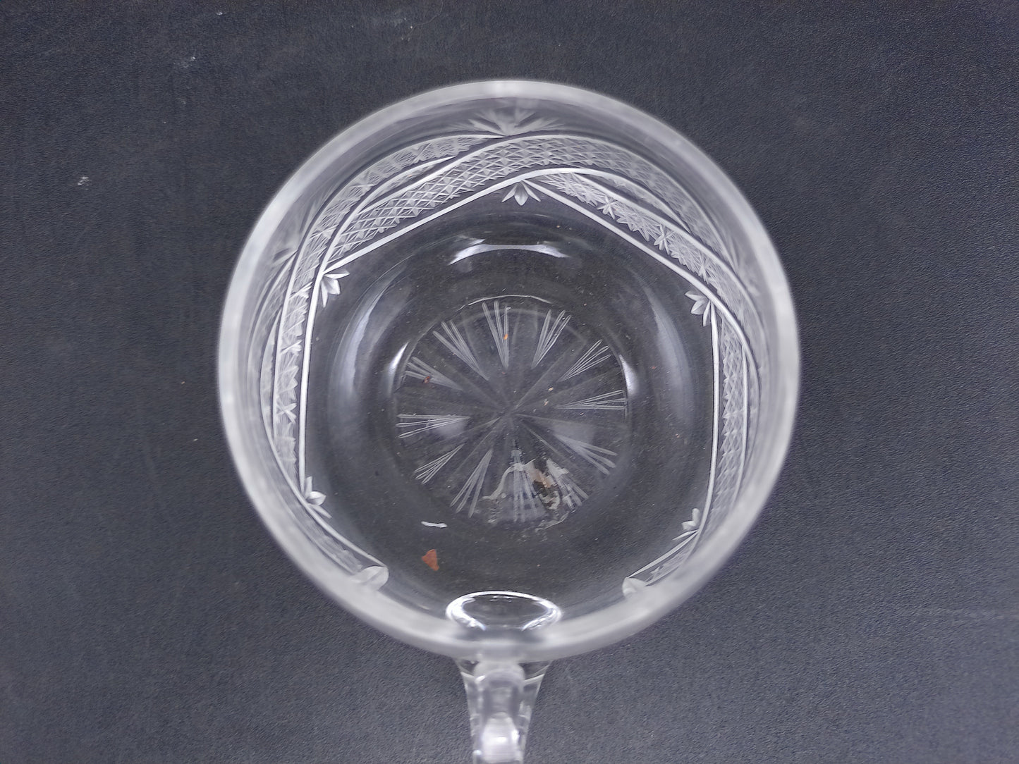 Crystal Cut Punch Drink Glasses Set of 5 Vintage