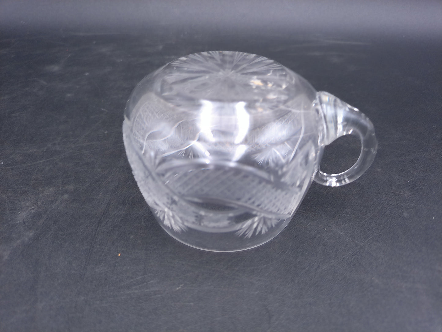 Crystal Cut Punch Drink Glasses Set of 5 Vintage