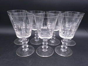 Crystal Cut Glasses Water Goblets from the 1950s Set of 6