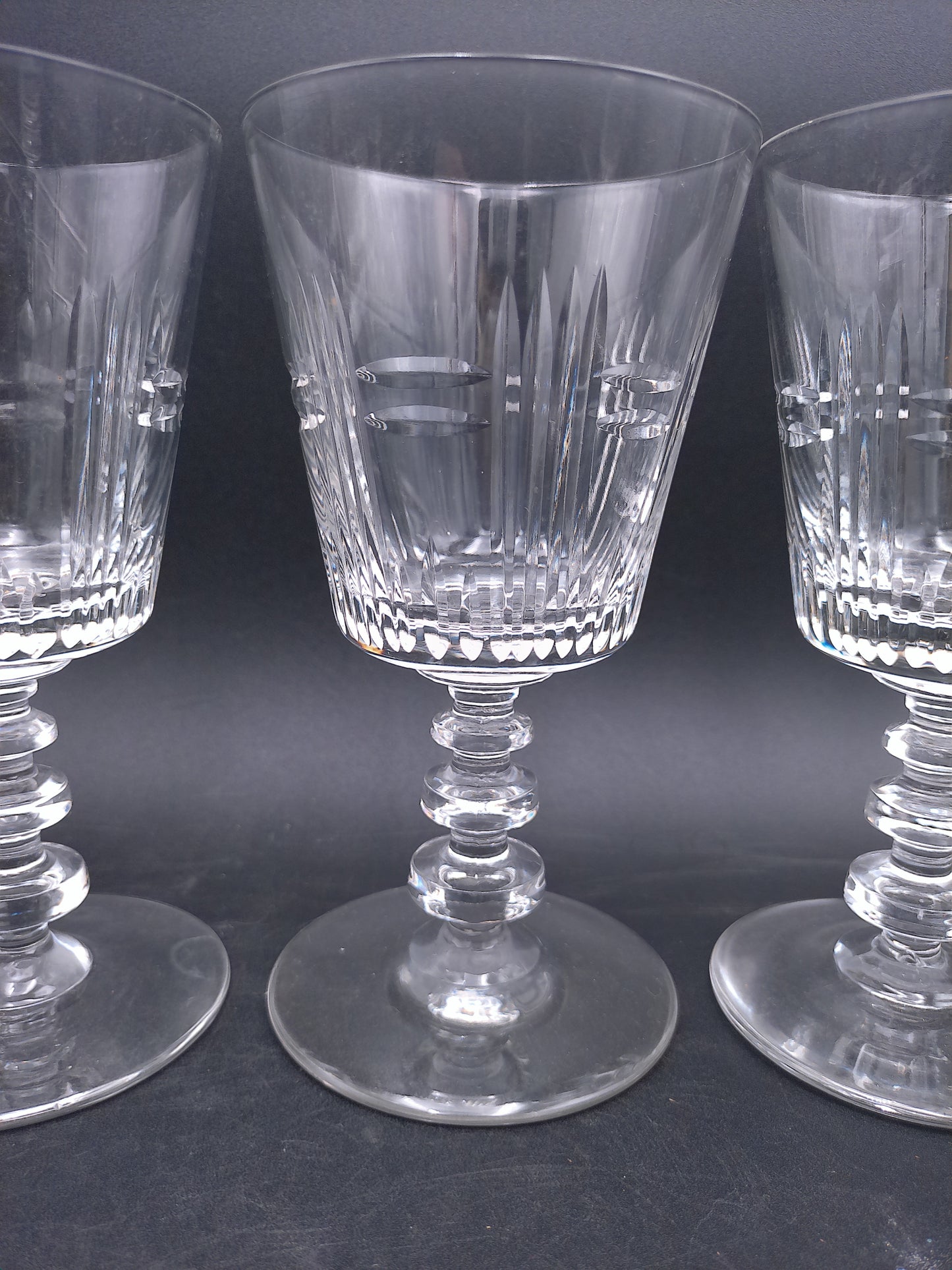 Crystal Cut Glasses Water Goblets from the 1950s Set of 6