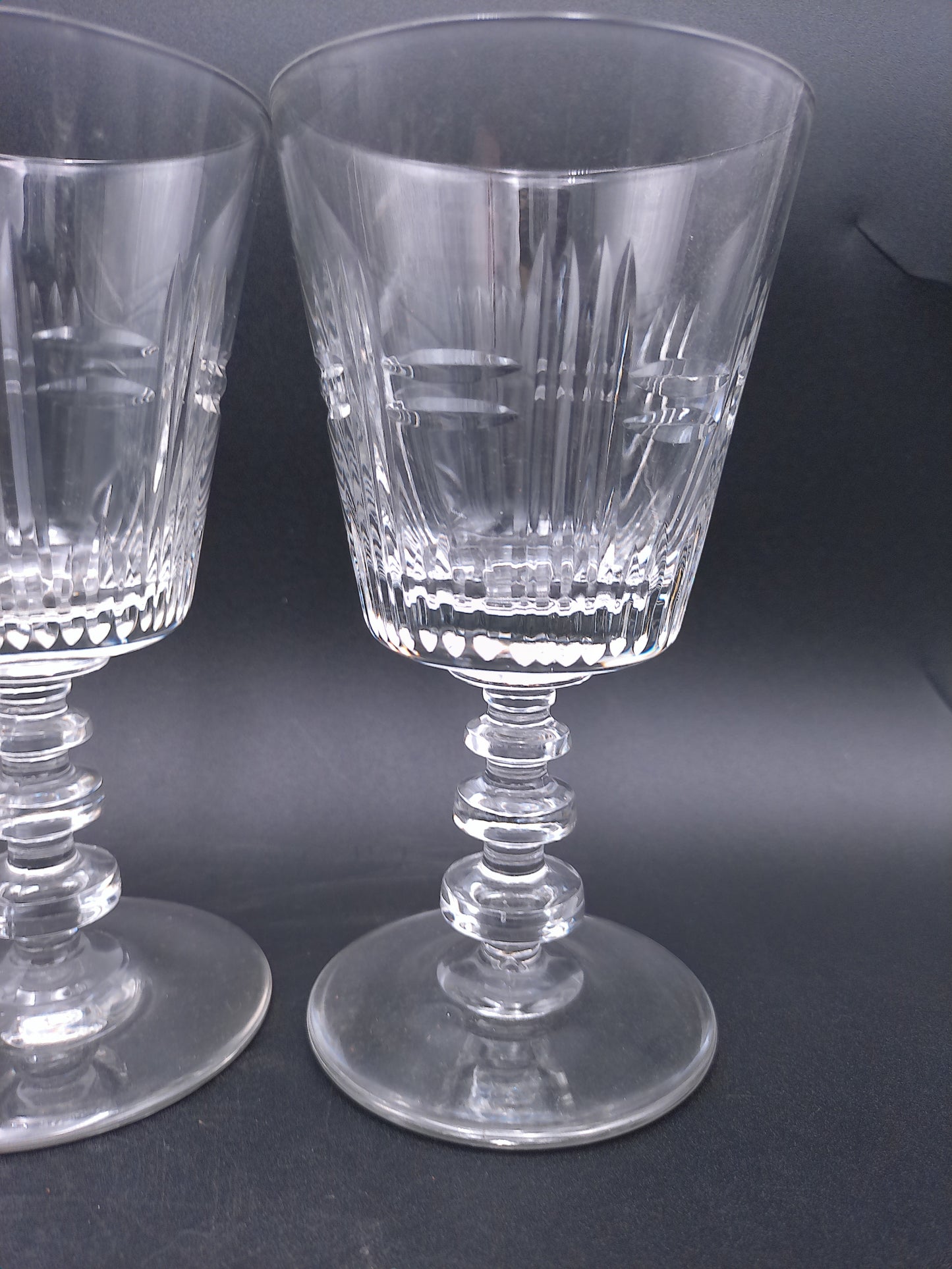 Crystal Cut Glasses Water Goblets from the 1950s Set of 6