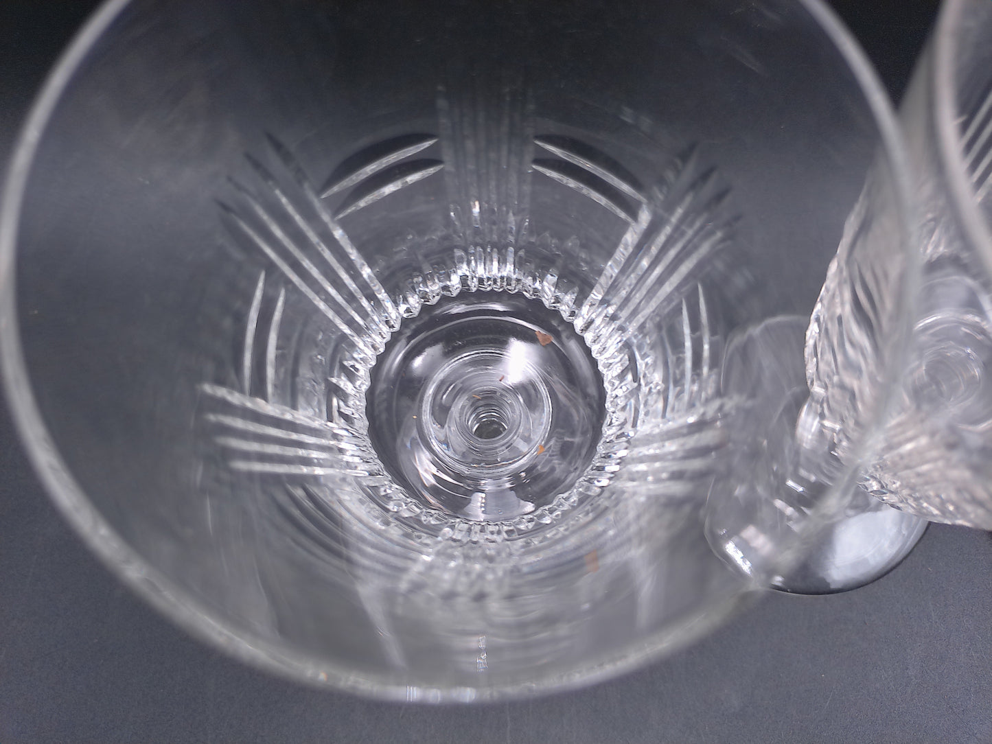 Crystal Cut Glasses Water Goblets from the 1950s Set of 6