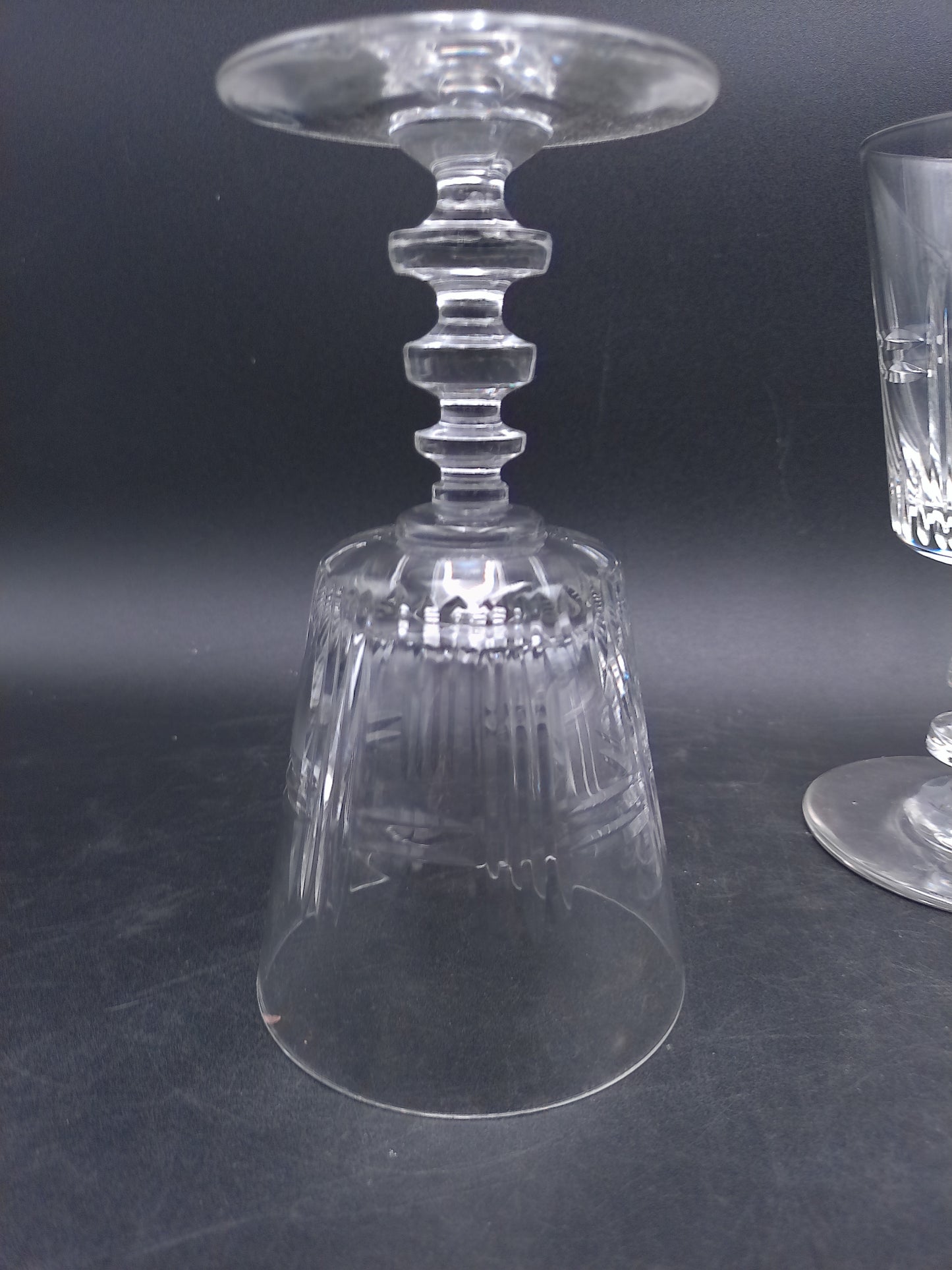 Crystal Cut Glasses Water Goblets from the 1950s Set of 6