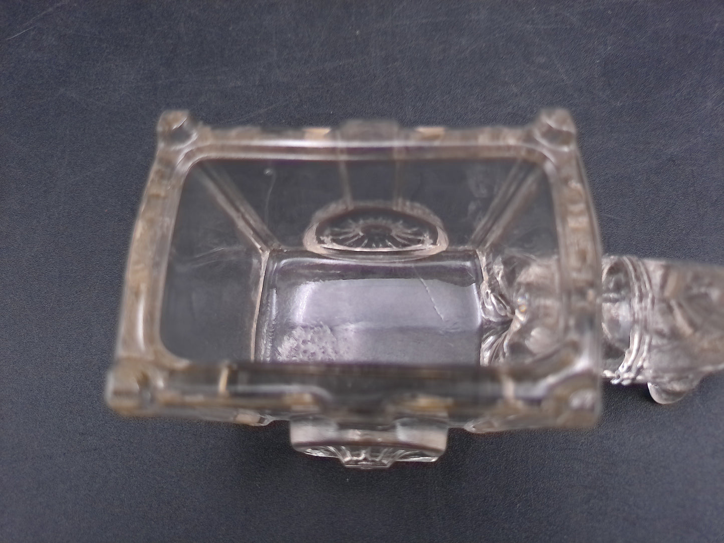 Glass Donkey with Cart Candy Dish 8" L x 4" H