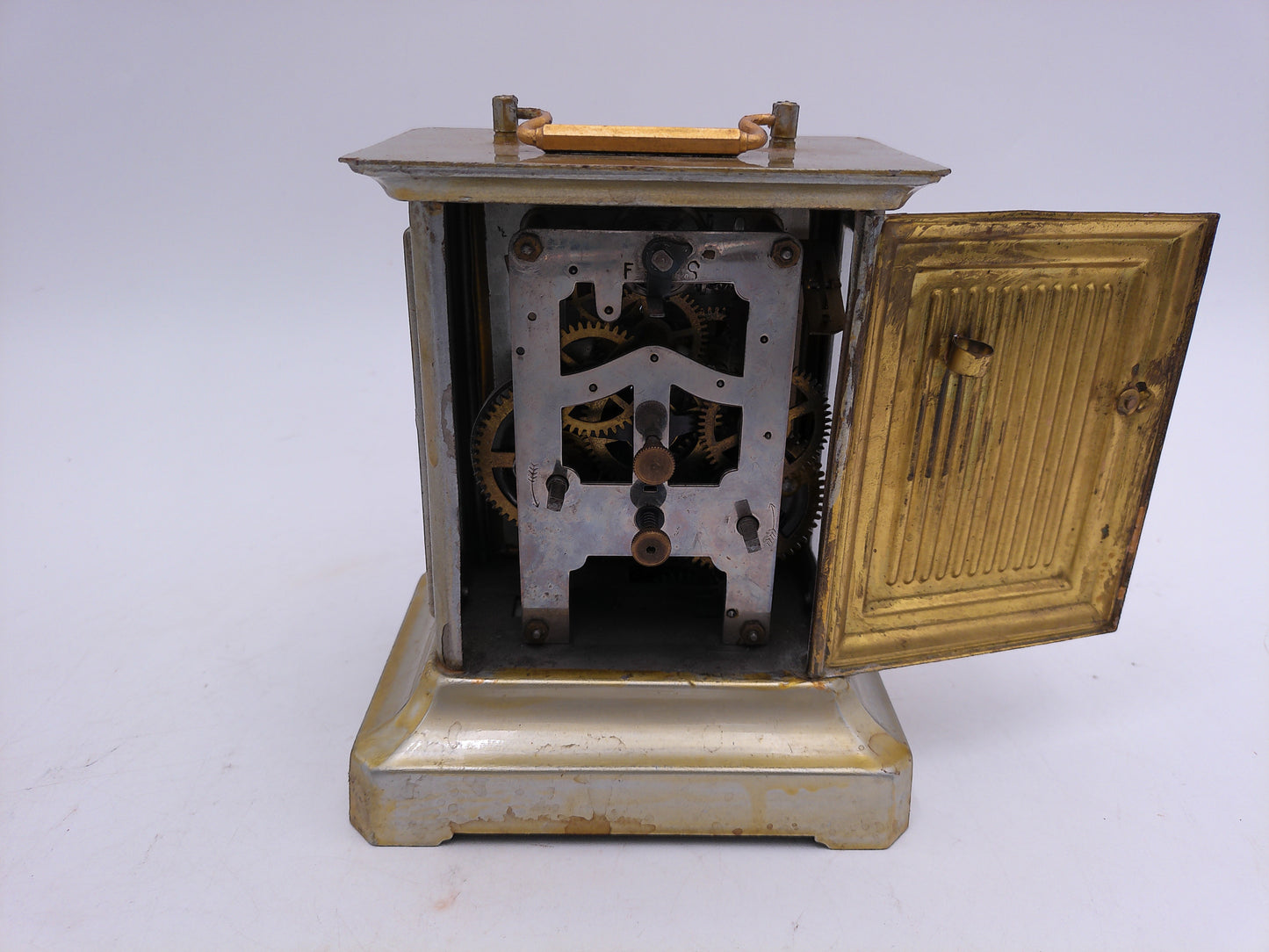 German musical clock by FMS Fredrich Mauthe from Swchwenningen Germany Antique