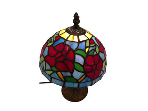 Flowered Stain Glass Antique Lamp