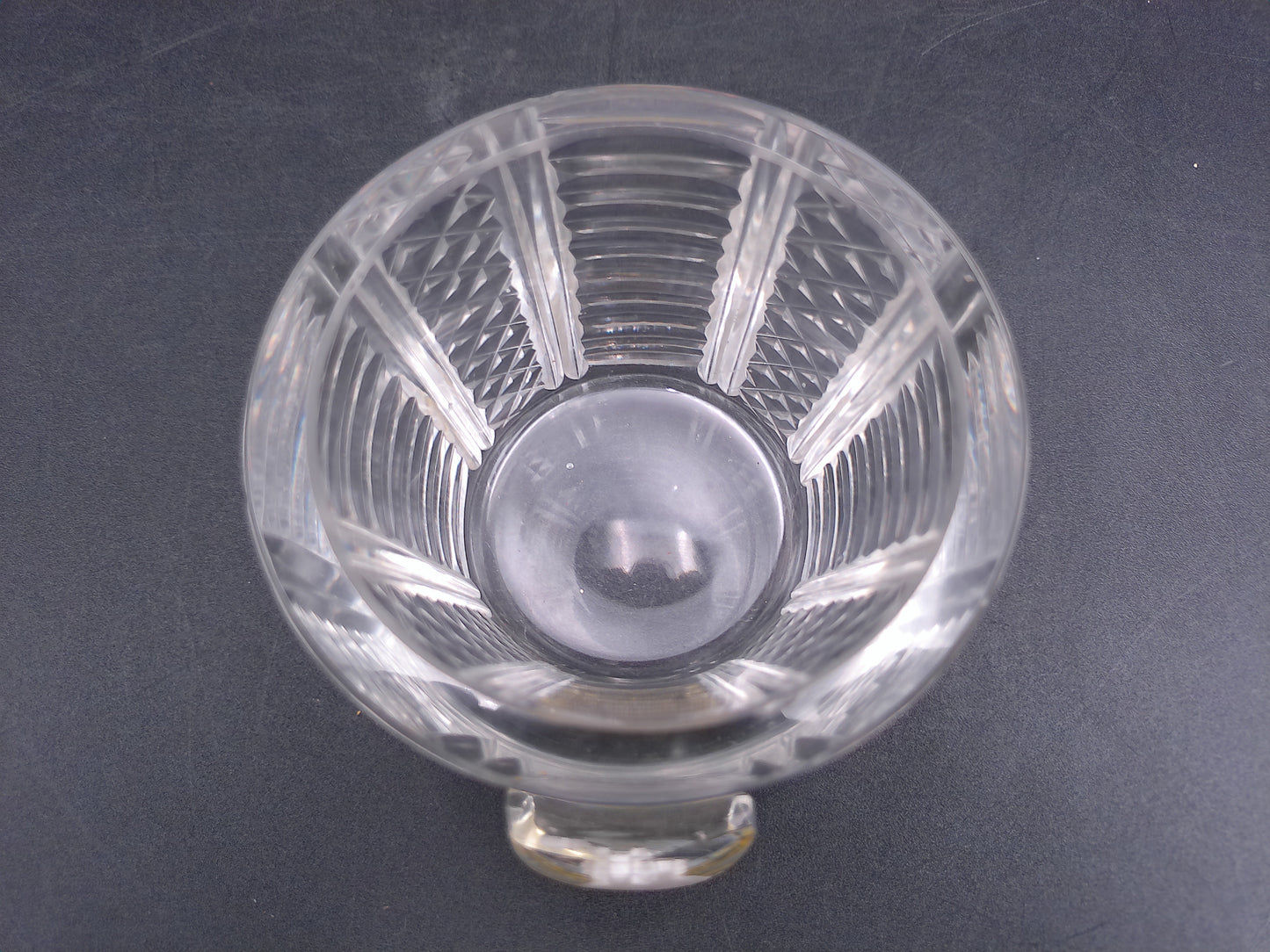 Lead Crystal Glass Mortar and Pestle with Nude Art Figures Rare Vintage