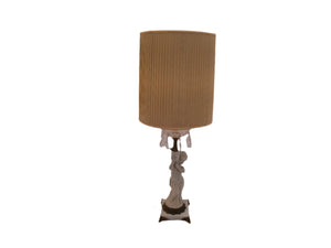 Large Vintage Lamp with Female figurine