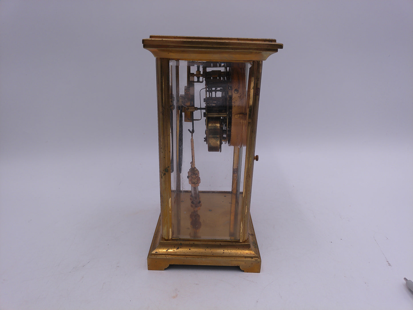 Ansonia Clock  Crystal Regulator Brass Mantle Clock Vintage #1