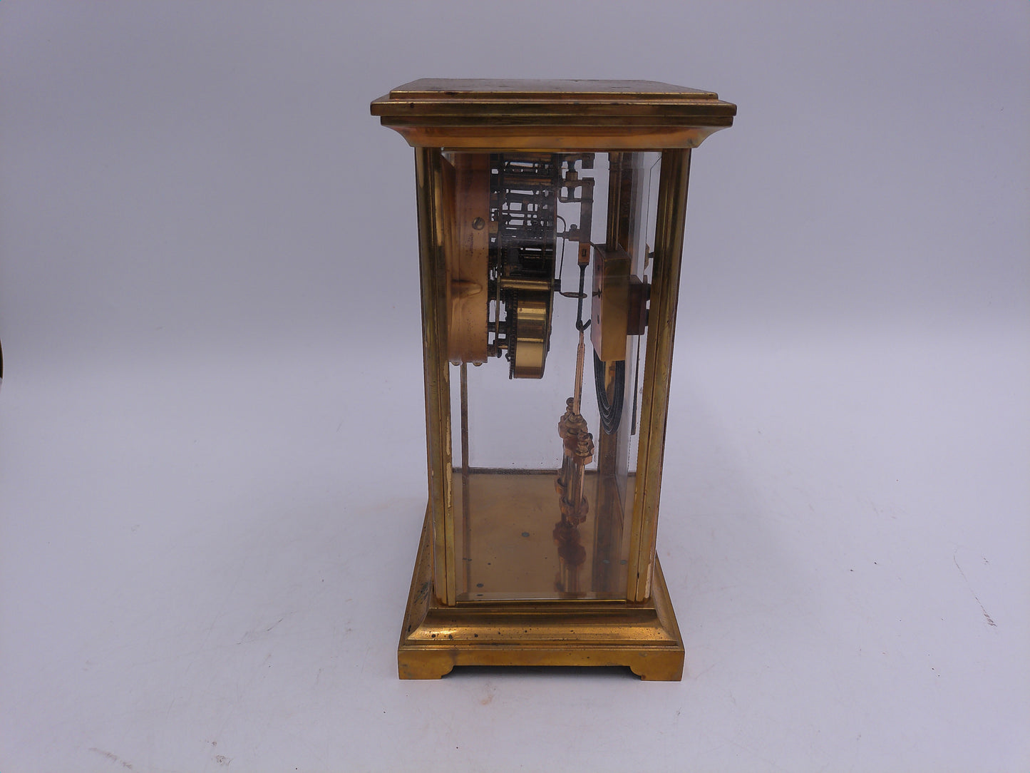 Ansonia Clock  Crystal Regulator Brass Mantle Clock Vintage #1
