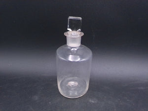 Glass Cologne Bottle With Stopper Peacock Vintage