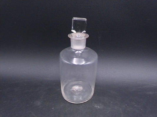 Glass Cologne Bottle With Stopper Peacock Vintage