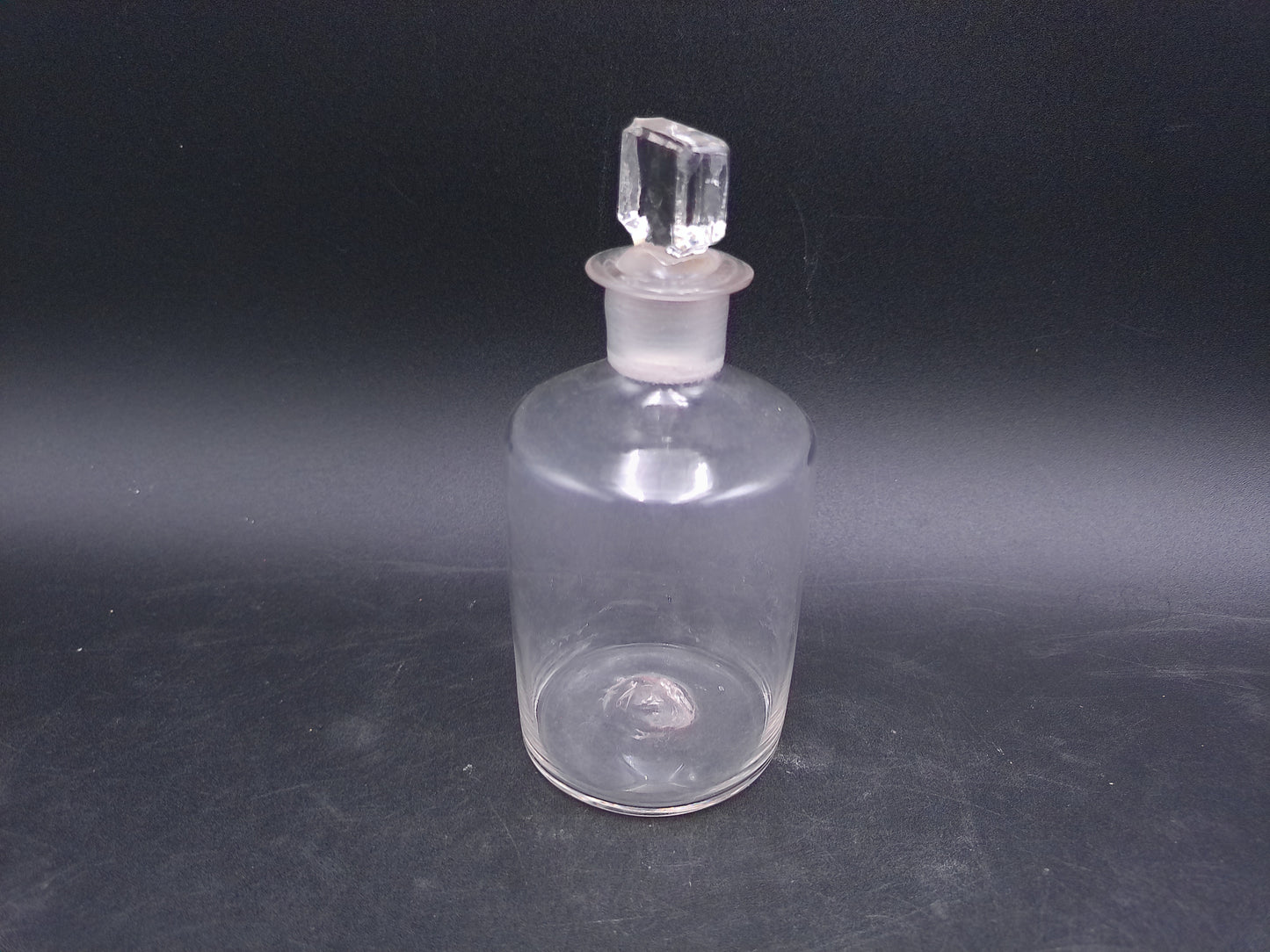 Glass Cologne Bottle With Stopper Peacock Vintage
