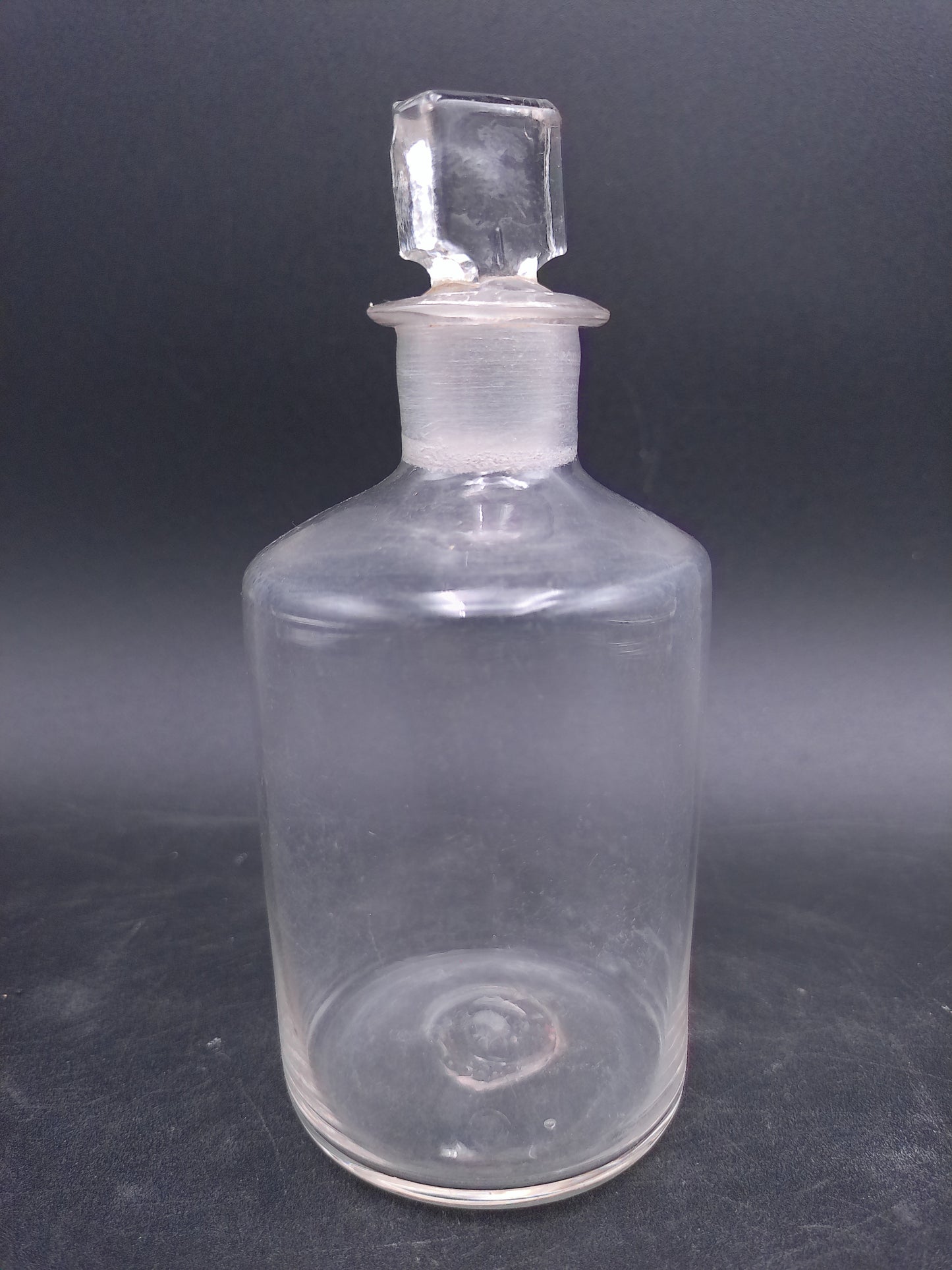 Glass Cologne Bottle With Stopper Peacock Vintage