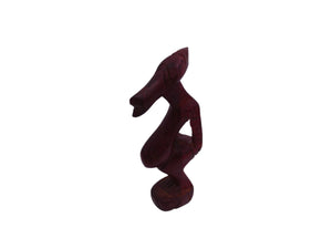 Wood Statue of Pregnant Woman Hand Made in Kenya Besmo Product