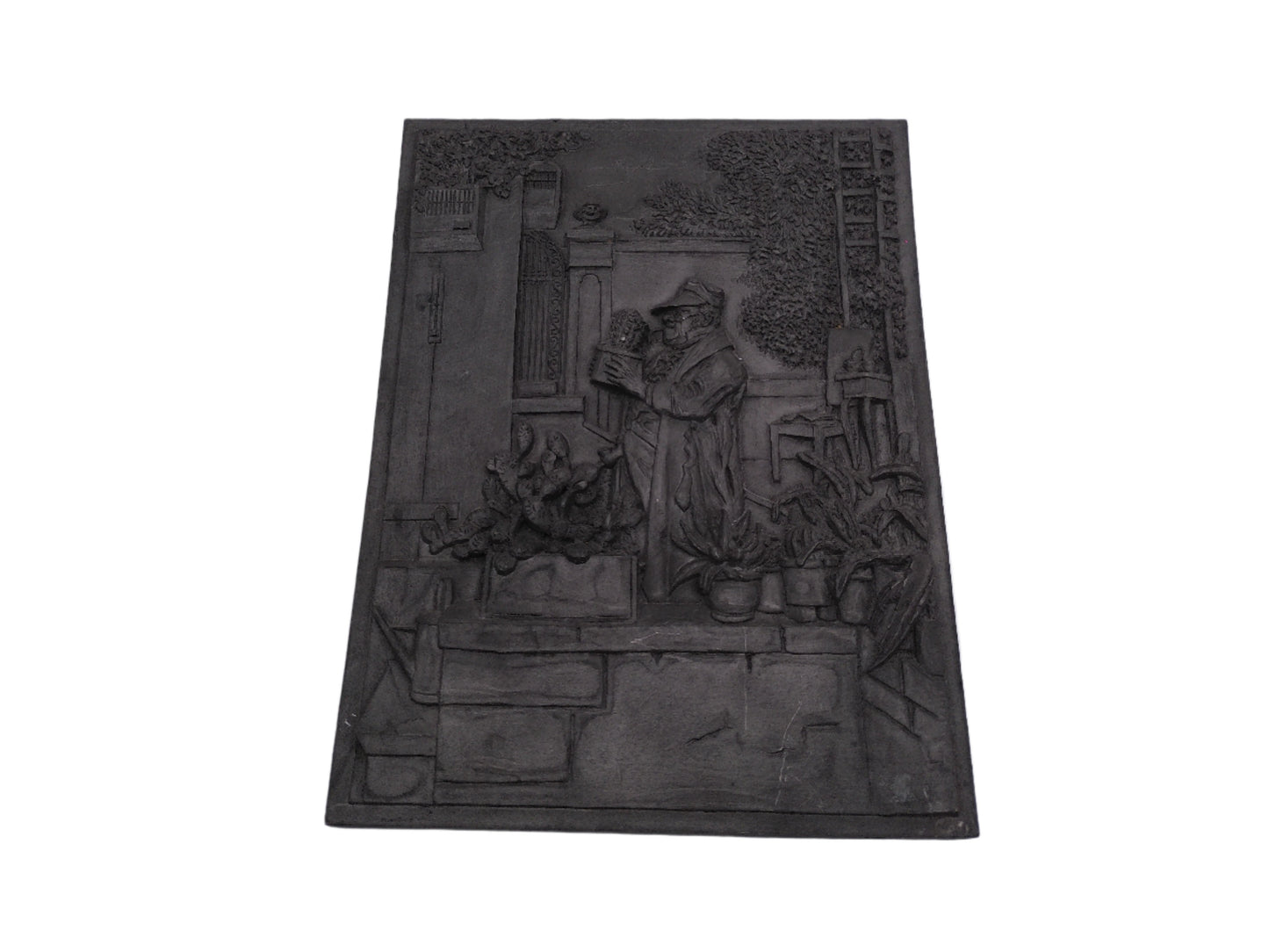 Vintage Art of Farm Worker made of Pewter