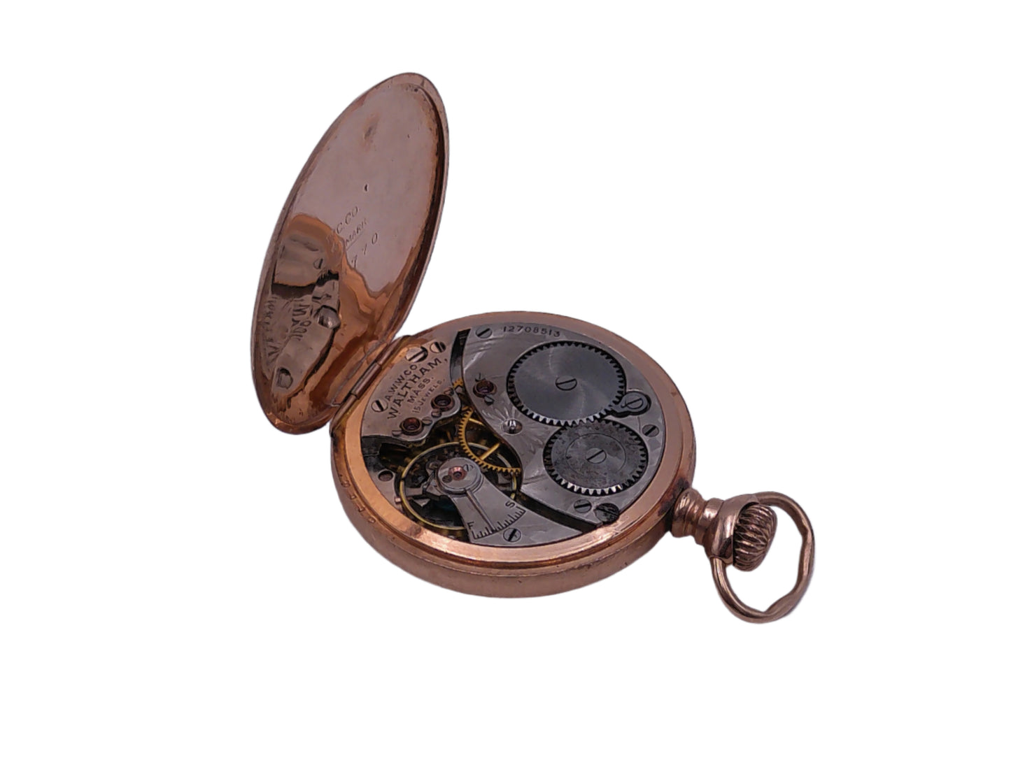 Waltham Pocket Gold Watch 15 Jewels  Professionally Serviced and Cleaned Vintage