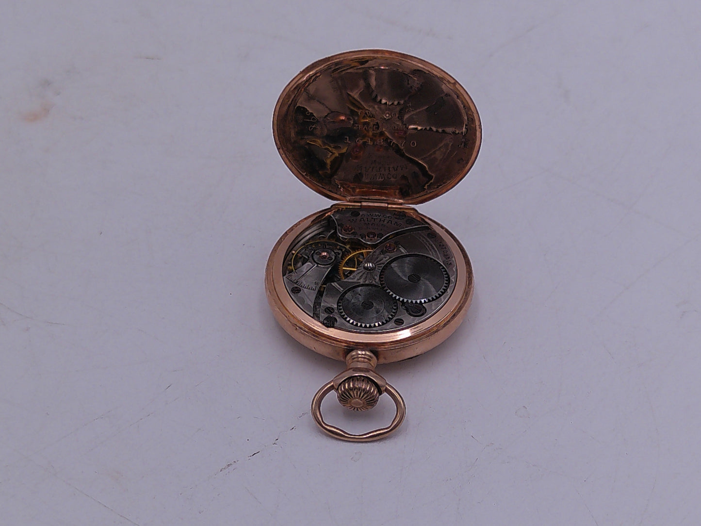 Waltham Pocket Gold Watch 15 Jewels  Professionally Serviced and Cleaned Vintage