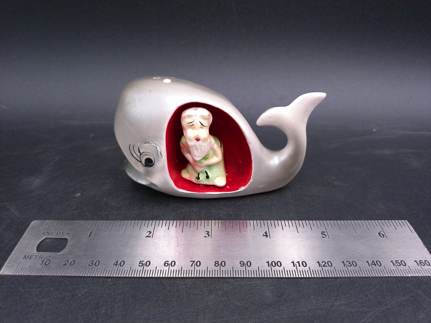 Enesco Jonah and the Whale Salt and Pepper Shaker Vintage