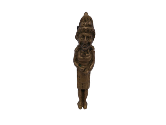 Solid Brass Court Jester & Jestress   Nut Cracker 4.5"