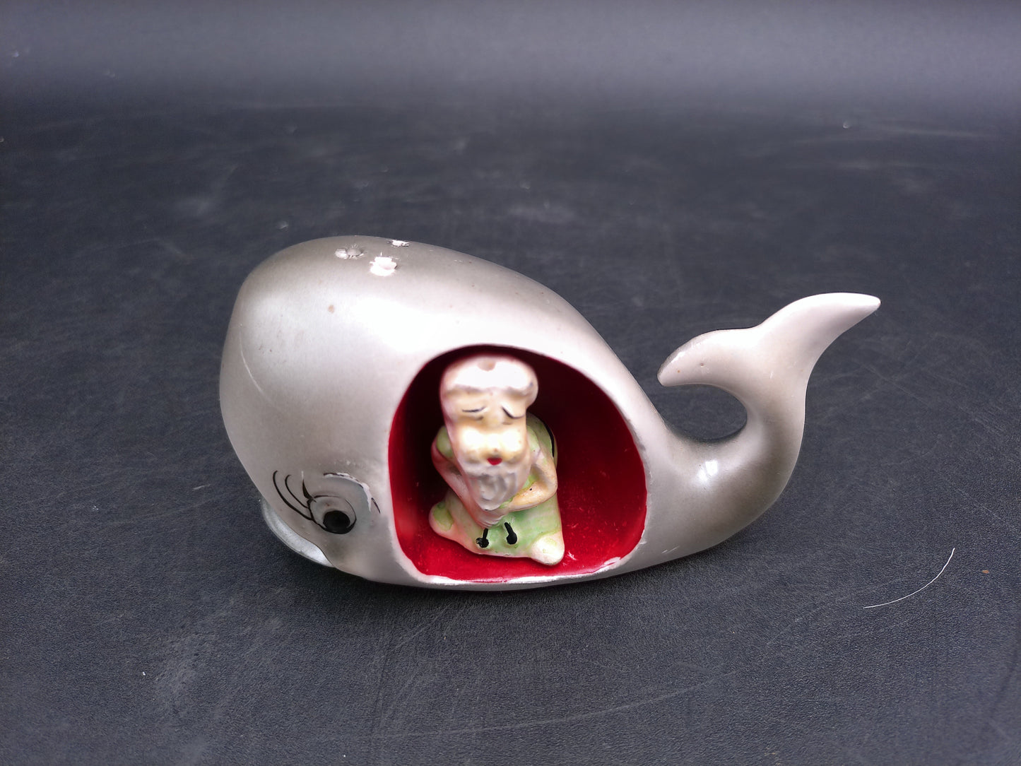 Enesco Jonah and the Whale Salt and Pepper Shaker Vintage