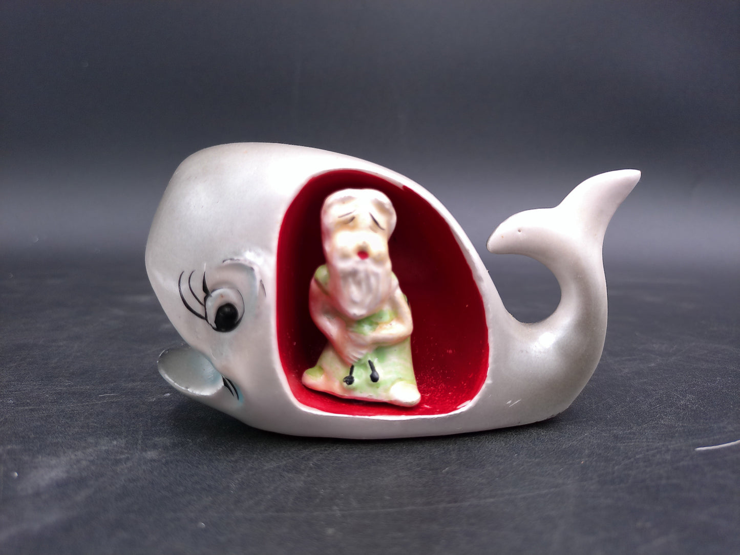 Enesco Jonah and the Whale Salt and Pepper Shaker Vintage