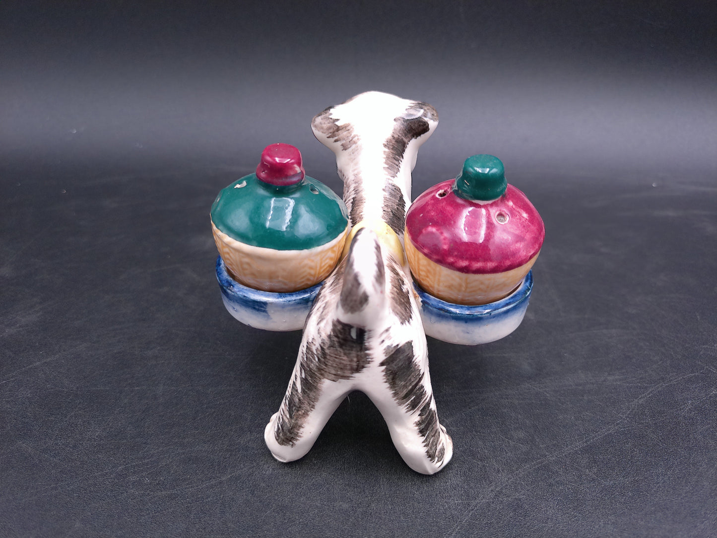 Salt & Pepper Shakers Terrier Dog Black White Japan 1950's