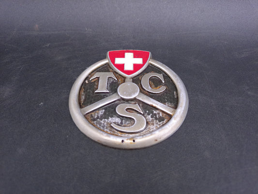 TCS Switzerland Touring Car Club Grille Badge Vintage