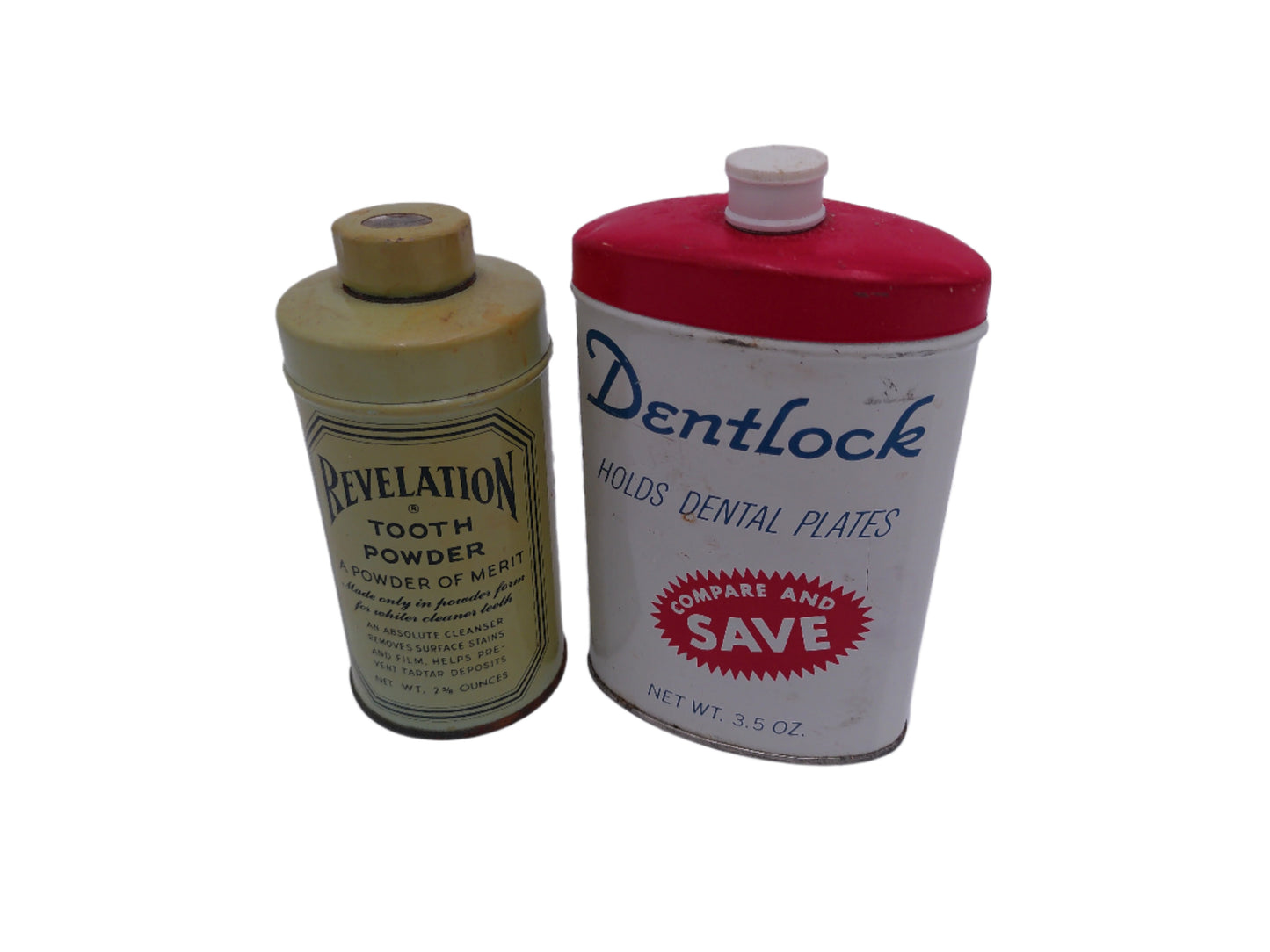 Revelation Tooth Powder Vintage DENTLOCK Holds Dental Plates