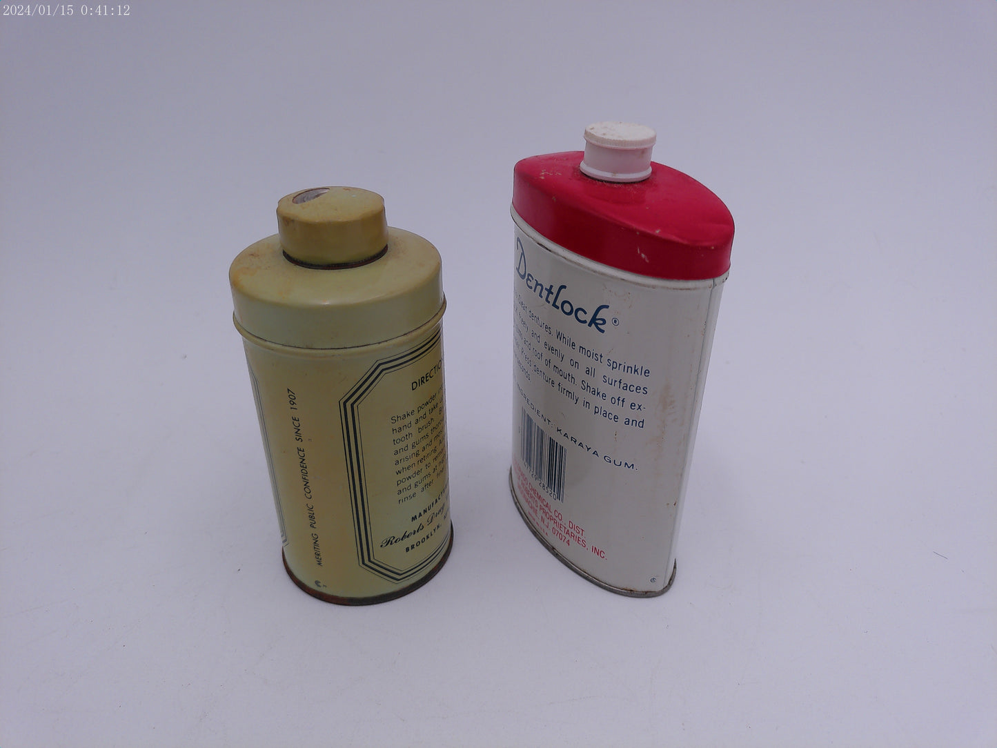 Revelation Tooth Powder Vintage DENTLOCK Holds Dental Plates