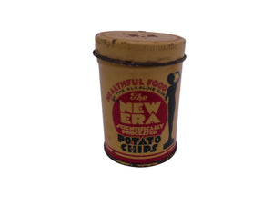 Vintage The New Era Scientifically Processed Potato Chip Tin