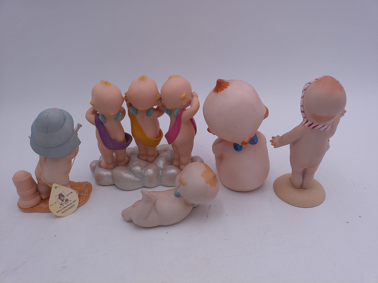 Kewpie lot of 5 winking firefighter see no evil Kewpie Vintage