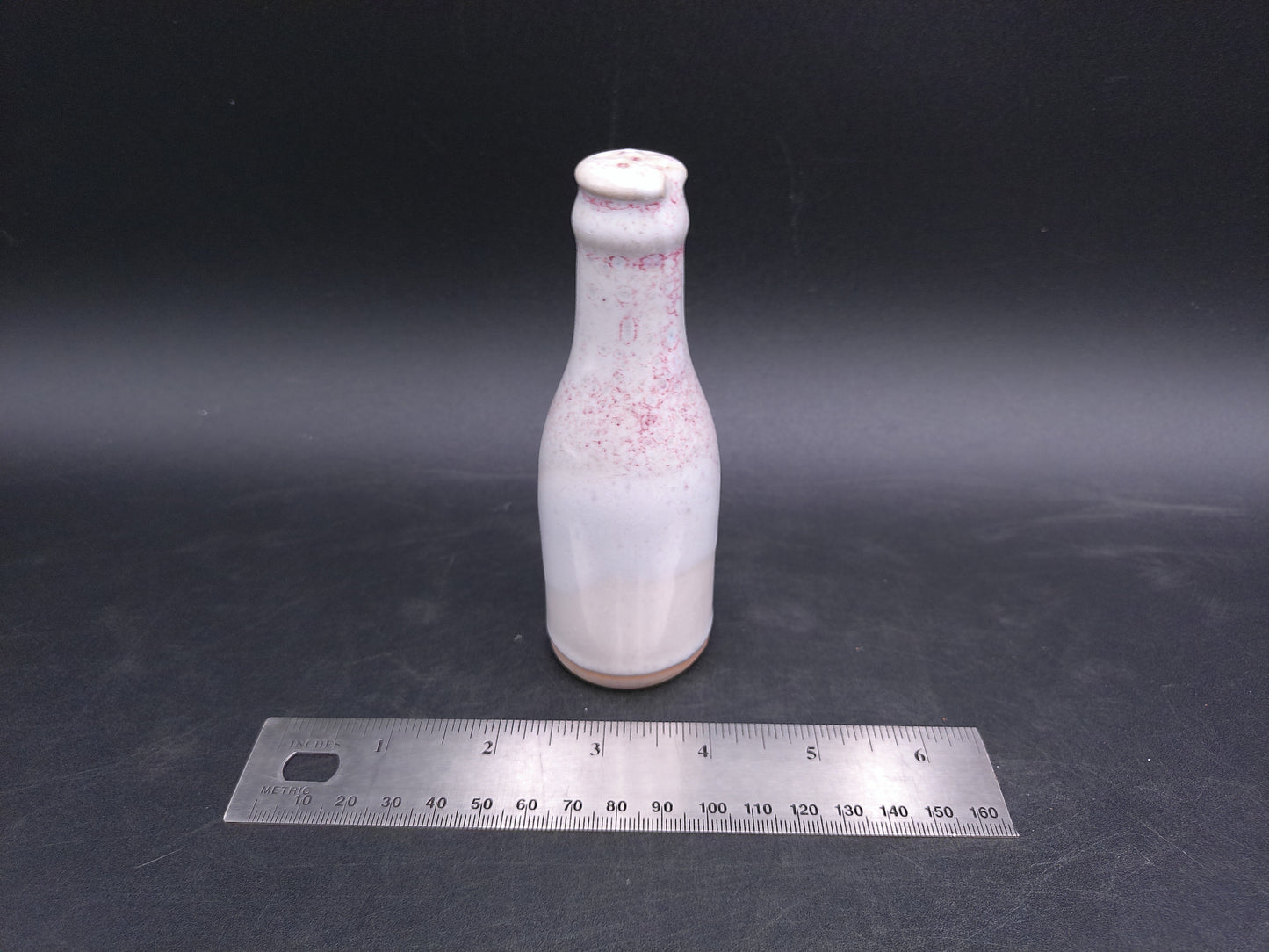 Salt Shaker Vintage Old Red Faded Floral Design
