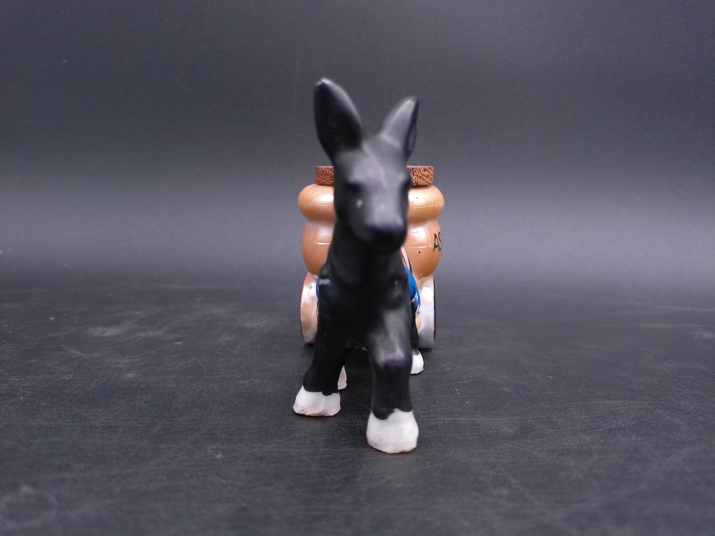 Donkey Pulling a Toilet Cart Ashtray Ceramic Ashtray with Lid  Made in Japan