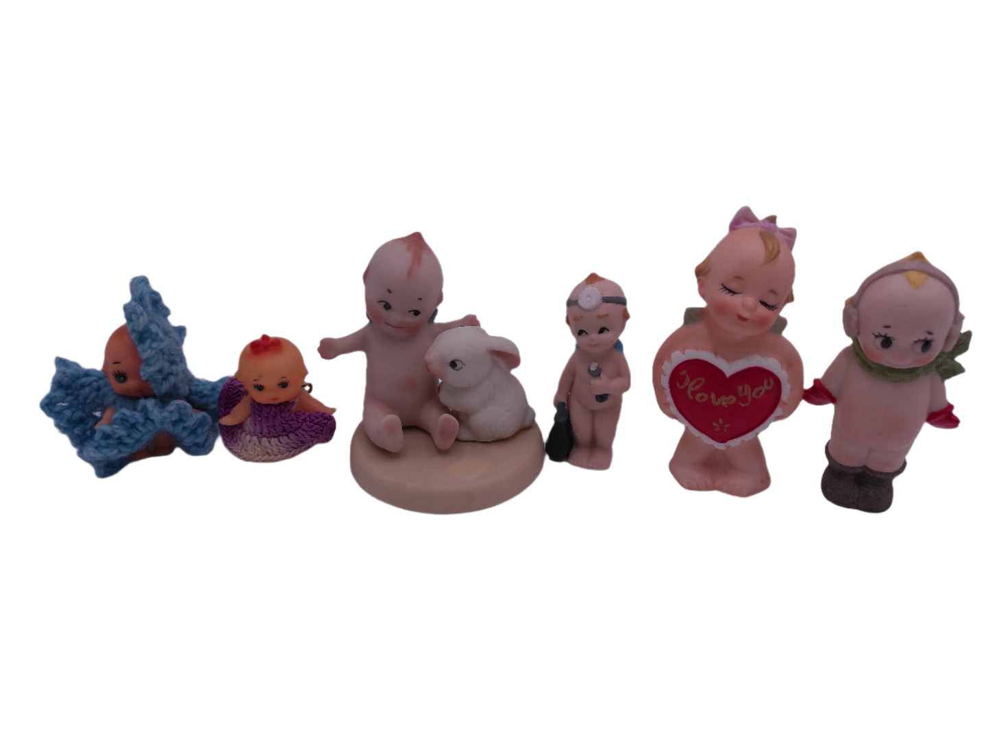 Kewpie Doctor I Love You Kewpie with Dog 6 figures Vintage