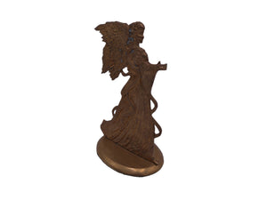 Vintage Jainson Brass Angel Candle holder solid 9" tall 6" wide at base