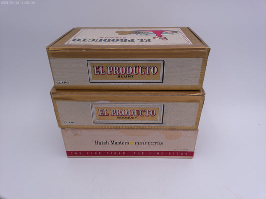 Vintage El Producto Cigar Boxes lot of 3