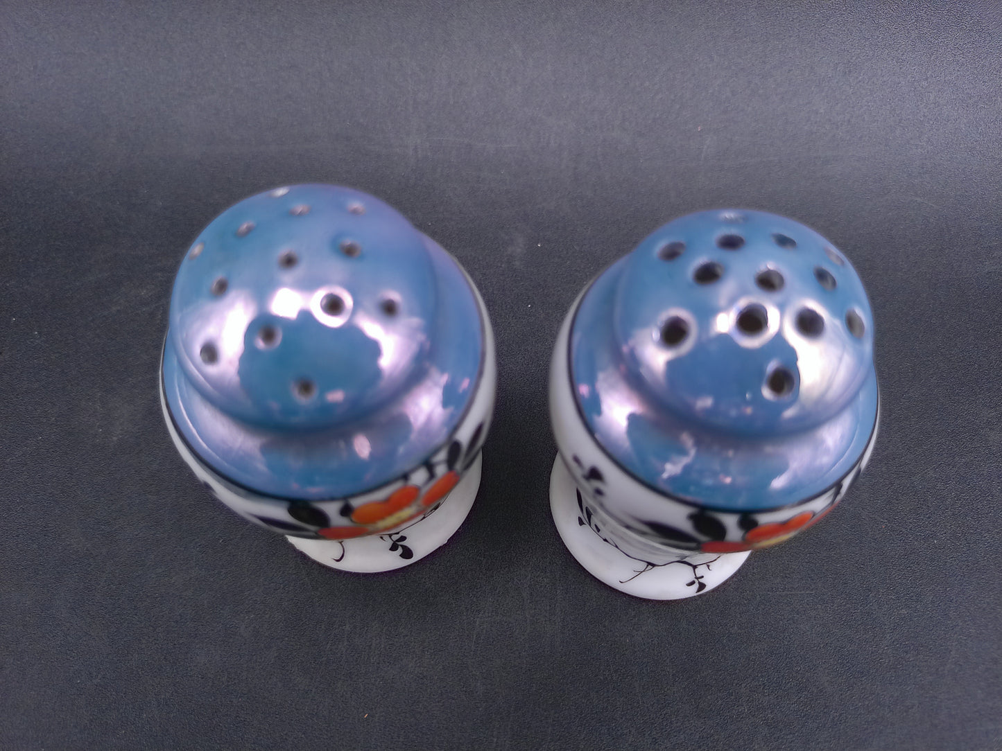 Salt and Pepper Shakers with Bluejay Bird Design Made in Japan Vintage