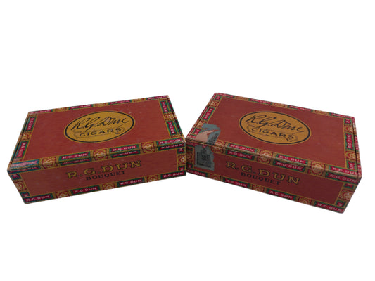 R.G. Dun Vintage Cigar Boxes Lot of 2