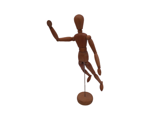 Wooden Richeson Artist Drawing Model- Male Manikin - 12.75 inches with Base