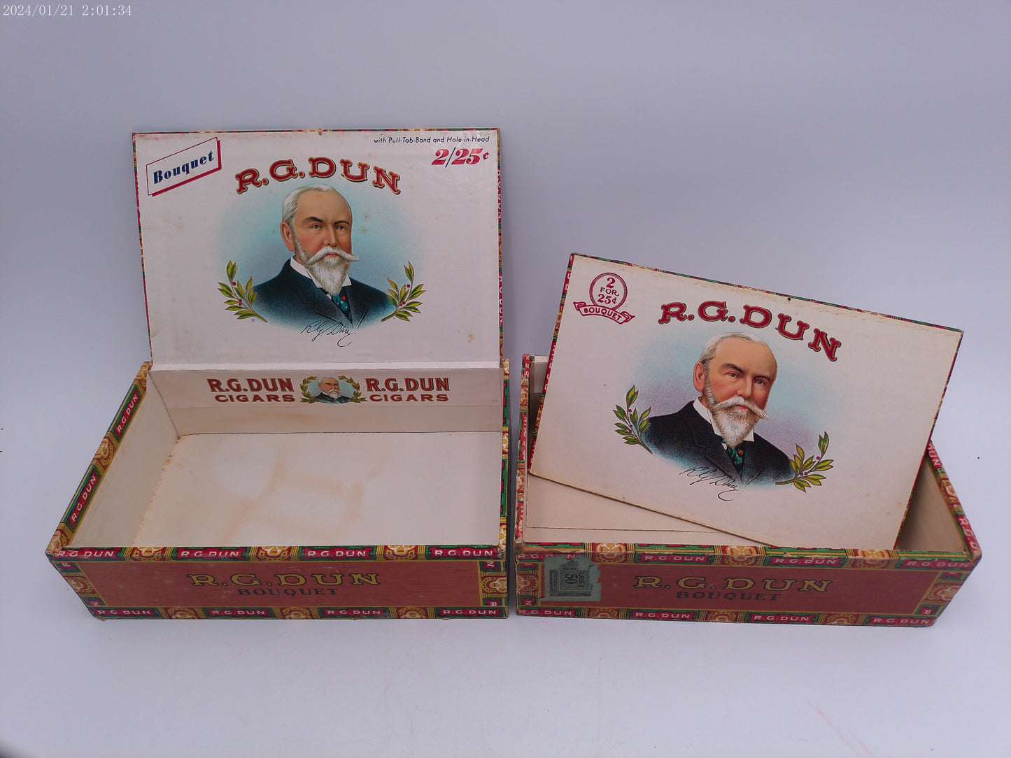 R.G. Dun Vintage Cigar Boxes Lot of 2