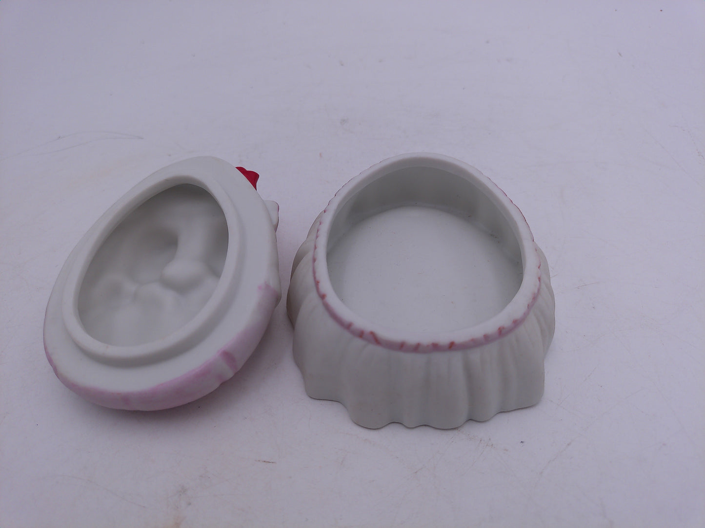 Kewpie Bisque Lot of 4 with Large Heart The Listener Sleeping Trinket Box