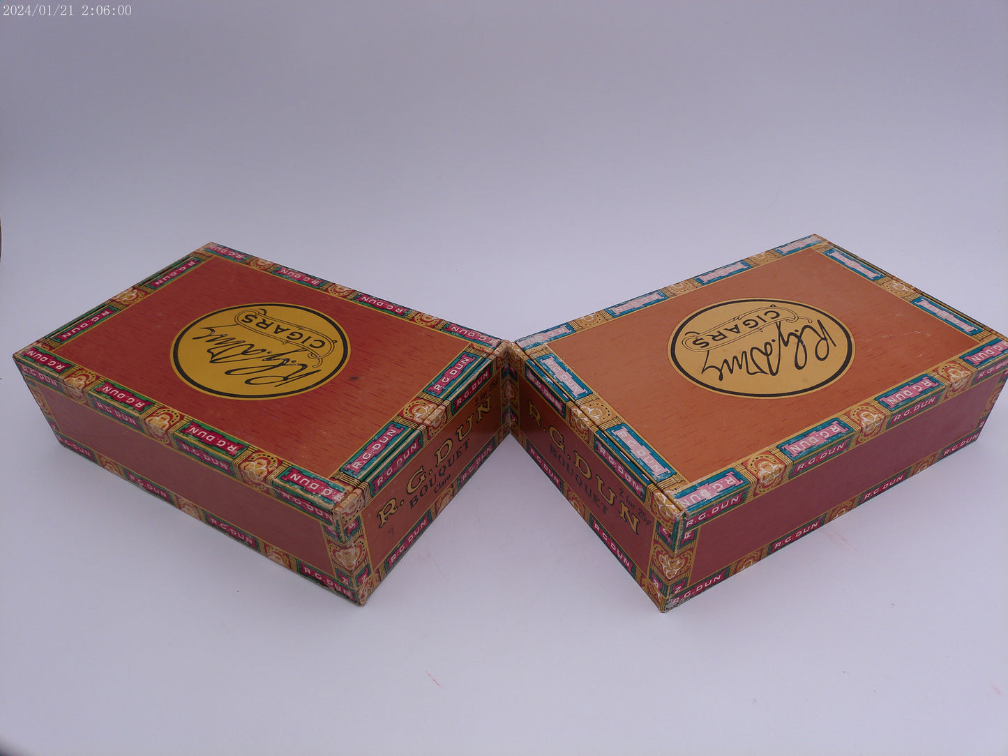 R.G. Dun Vintage Cigar Boxes Lot of 2 Set B